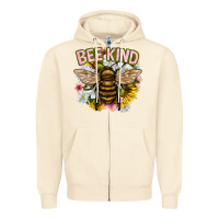 Sandshell bee kind Zipper Hoodie - NancyCooperArtShop