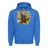 True Royal bee kind Zipper Hoodie - NancyCooperArtShop