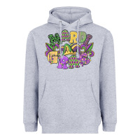Heather Grey mardi gras Heavyweight Hoodie - MaliasSmallBusiness
