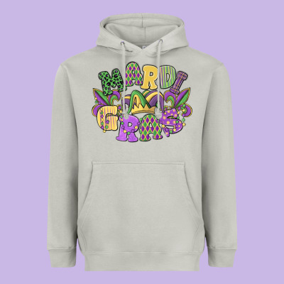 Mardi Gras Heavyweight Hoodie Designed By Maliassmallbusiness