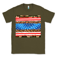 Army Green usa camouflage american flag Classic Tee - AdoDesignShop