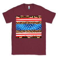 Burgundy usa camouflage american flag Classic Tee - AdoDesignShop
