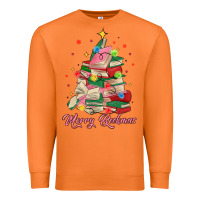 Carrot merry bookmas christmas book tree Premium Sweatshirt - MaliasSmallBusiness