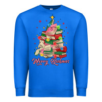 True Royal merry bookmas christmas book tree Premium Sweatshirt - MaliasSmallBusiness
