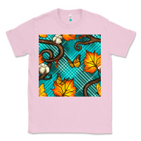 Bubblegum Pink autumn leaves seamless pattern Classic Tee - BundleAndBundleShop