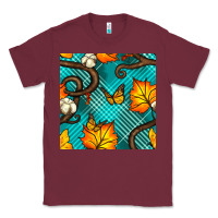 Burgundy autumn leaves seamless pattern Classic Tee - BundleAndBundleShop