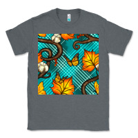Charcoal Heather autumn leaves seamless pattern Classic Tee - BundleAndBundleShop