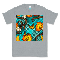 Heather Grey autumn leaves seamless pattern Classic Tee - BundleAndBundleShop