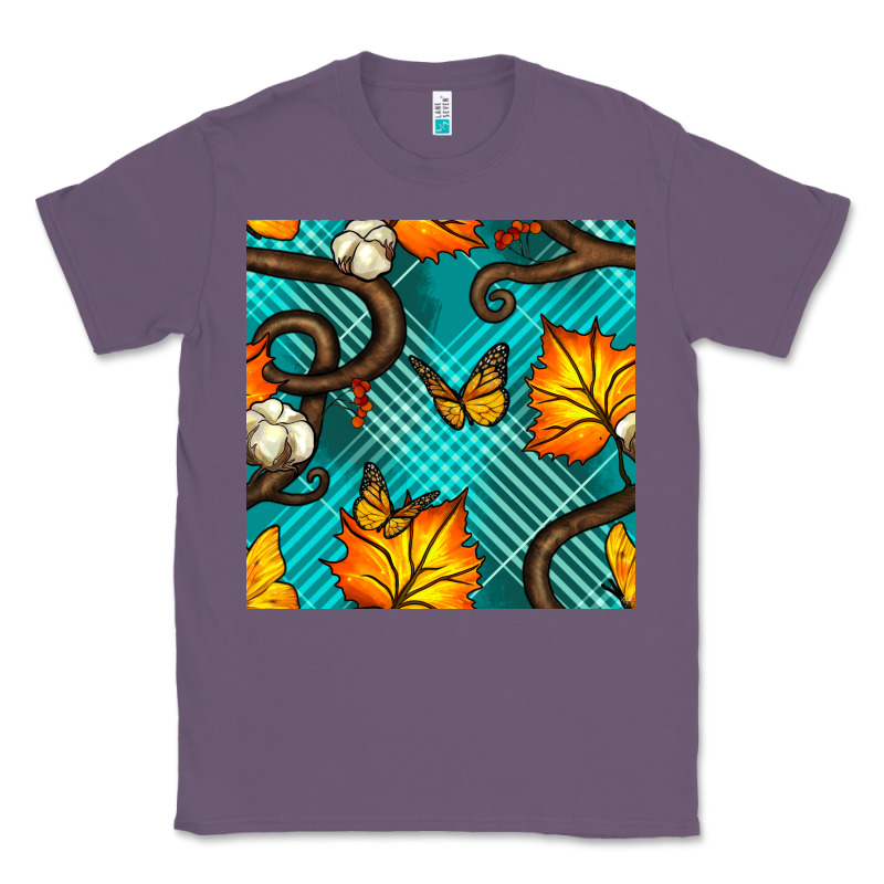 Autumn Leaves Seamless Pattern Classic Tee by BundleAndBundleShop | Teevron