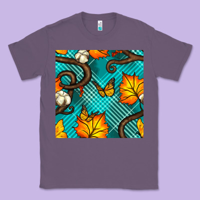 Autumn Leaves Seamless Pattern Classic Tee Designed By Bundleandbundleshop