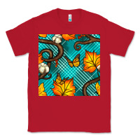 Red autumn leaves seamless pattern Classic Tee - BundleAndBundleShop