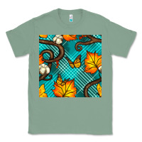 Sage autumn leaves seamless pattern Classic Tee - BundleAndBundleShop