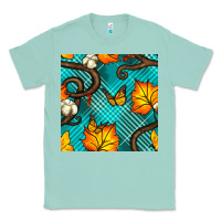 Seafoam autumn leaves seamless pattern Classic Tee - BundleAndBundleShop