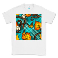 White autumn leaves seamless pattern Classic Tee - BundleAndBundleShop
