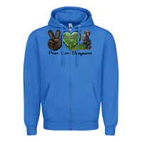 True Royal Peace Love Chimpanzee Zipper Hoodie - LillyAllenDesigns