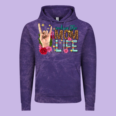 Rockin The Mom Life Mothers Day Vintage Hoodie Designed By Texasbilliewilder