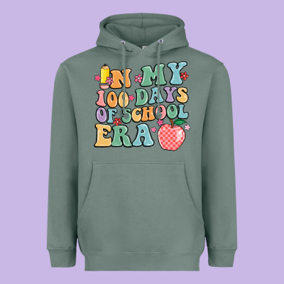 In My 100 Days Of School Era Heavyweight Hoodie Designed By Maliassmallbusiness