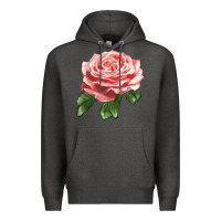 Charcoal Heather America Rose Premium Hoodie - LillyAllenDesigns