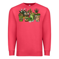 Cardinal plant lover coffee cups Premium Sweatshirt - NancyCooperArtShop
