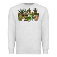 Oatmeal Heather plant lover coffee cups Premium Sweatshirt - NancyCooperArtShop