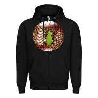 Black Christmas tree cakes Christmas Zipper Hoodie - Jasminsmagicworld