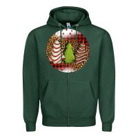 Sports Green Christmas tree cakes Christmas Zipper Hoodie - Jasminsmagicworld