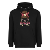 Black softball mom Heavyweight Hoodie - MaliasSmallBusiness