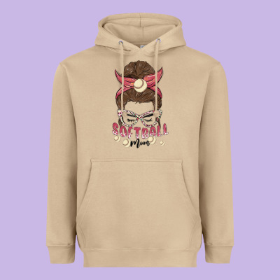 Softball Mom Heavyweight Hoodie Designed By Maliassmallbusiness