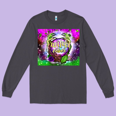 Witch Vibes Crystal Ball Tumbler Long Sleeve Tee Designed By Bundleandbundleshop