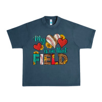 Midnight Navy my heart is on that field baseball Urban Heavy Tee - HRA Design Shop