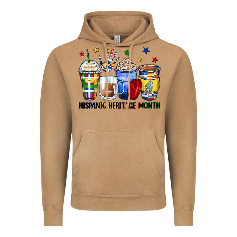 Hispanic Heritage Month Coffee Cups Vintage Hoodie by Zillion Design Studio | Teevron
