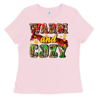 Bubblegum Pink warm and cozy with scarf Ladies Tee - AdoDesignShop