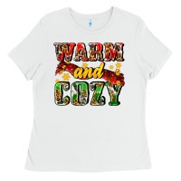 Warm And Cozy With Scarf Ladies Tee | Teevron