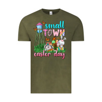 Vintage Olive Small Town Easter Day Vintage Tee - Neo Western
