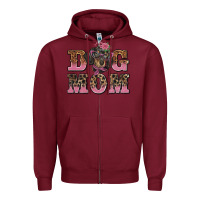 Burgundy dog mom dachshund Zipper Hoodie - BarkalooDesign
