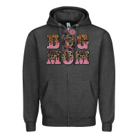 Charcoal Heather dog mom dachshund Zipper Hoodie - BarkalooDesign