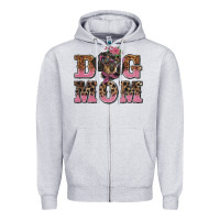Heather Grey dog mom dachshund Zipper Hoodie - BarkalooDesign