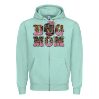 Seafoam dog mom dachshund Zipper Hoodie - BarkalooDesign