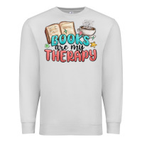 Dove Grey books are my therapy Premium Sweatshirt - MaliasSmallBusiness