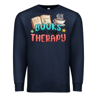 Navy books are my therapy Premium Sweatshirt - MaliasSmallBusiness