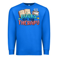 True Royal books are my therapy Premium Sweatshirt - MaliasSmallBusiness