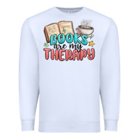 White books are my therapy Premium Sweatshirt - MaliasSmallBusiness