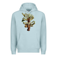Blue Mist Cholla Tree Cactus Premium Hoodie - LillyAllenDesigns