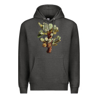 Charcoal Heather Cholla Tree Cactus Premium Hoodie - LillyAllenDesigns