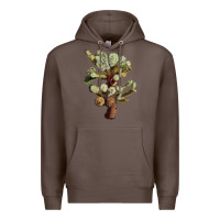 Coffee Cholla Tree Cactus Premium Hoodie - LillyAllenDesigns