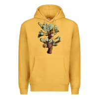 Mustard Cholla Tree Cactus Premium Hoodie - LillyAllenDesigns