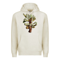 Oatmeal Heather Cholla Tree Cactus Premium Hoodie - LillyAllenDesigns