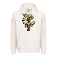 Pale Pink Cholla Tree Cactus Premium Hoodie - LillyAllenDesigns