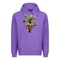 Purple Cholla Tree Cactus Premium Hoodie - LillyAllenDesigns