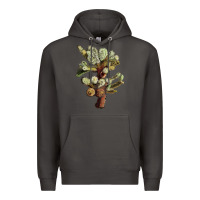 Smoke Cholla Tree Cactus Premium Hoodie - LillyAllenDesigns